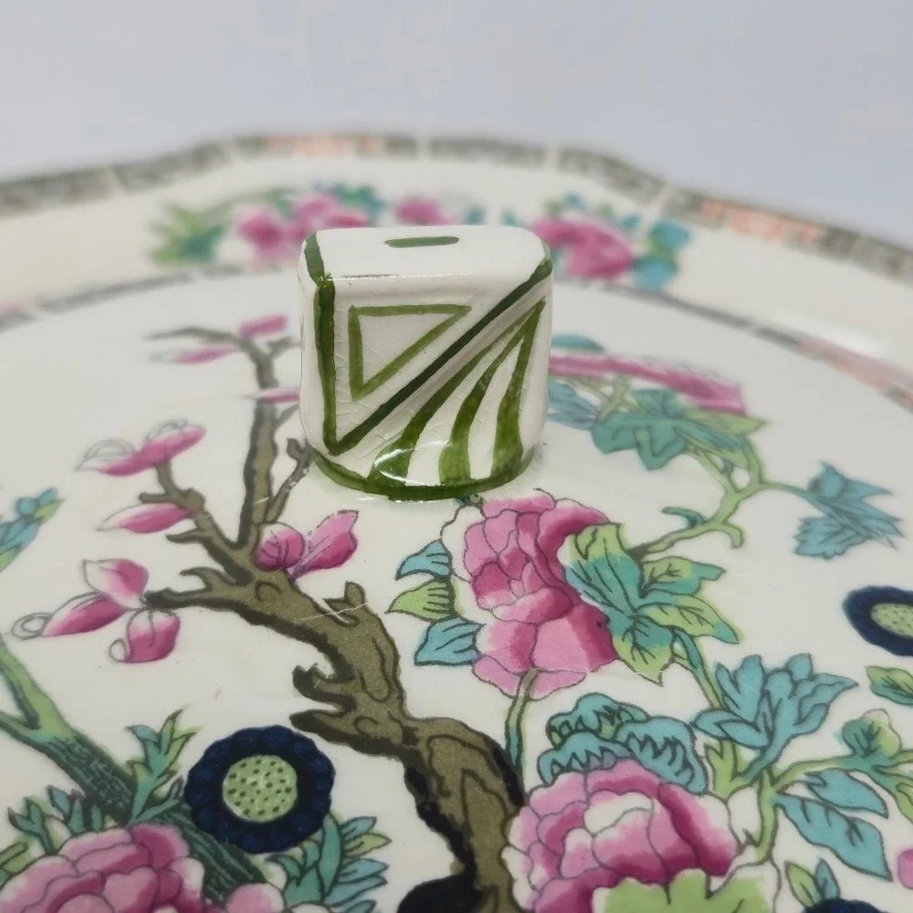 Vintage Myott Staffordshire Indian Tree Round Covered Vegetable Dish Tureen 10